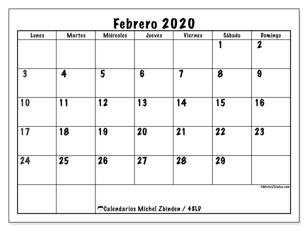 Calendario Febrero 2020 | Qualads