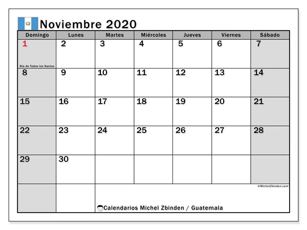 Calendario Noviembre 2020 A Febrero 2021 | Qualads