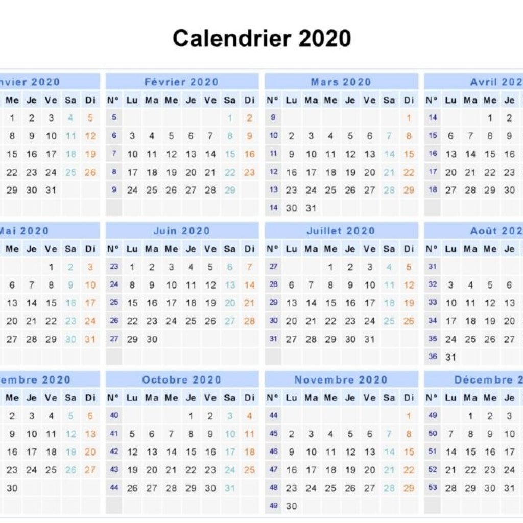 Calendrier 2020-2021 Vacances Scolaire | Calendrier 2020