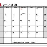 Calendrier Janvier 2020, Ontario (Canada) - Michel Zbinden Fr