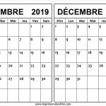 Calendrier Mois Novembre Décembre 2019 | Janvier 2020 Calendrier