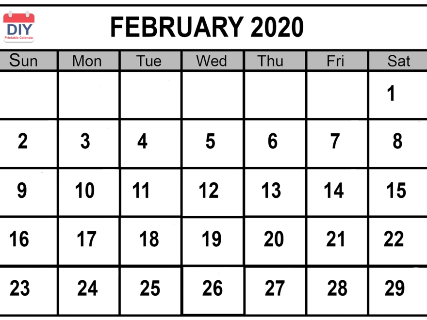 February 2020 Calendar Word Excel &amp; Pdf | 12 Month Printable