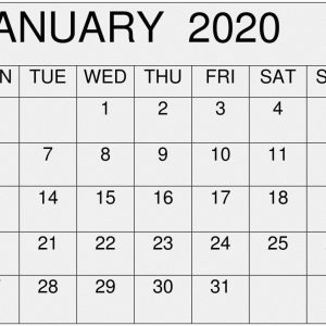 January 2020 Calendar Printable - Freelatest Calendar - Medium