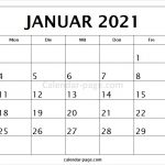 Kalender Januar 2021 Drucken | Kalender 2021 Zum Ausdrucken