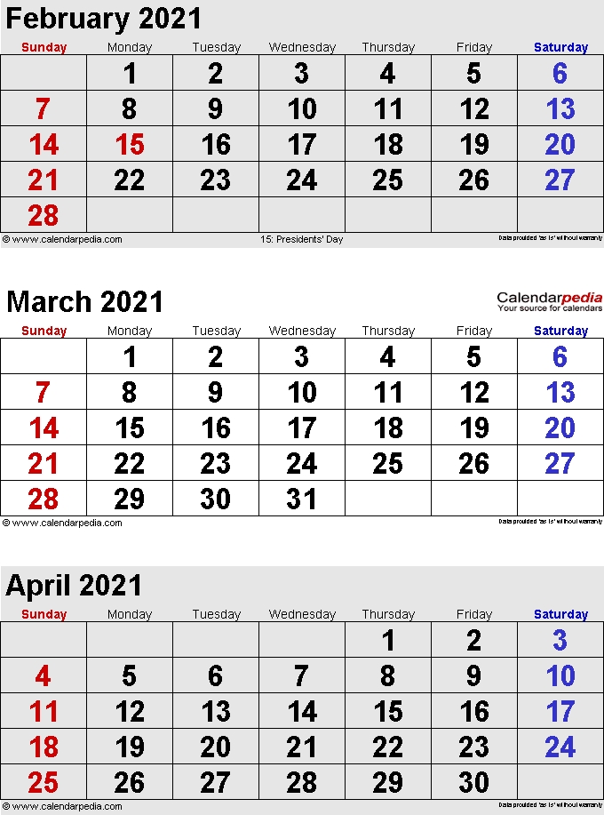 March 2021 Calendars For Word, Excel &amp; Pdf