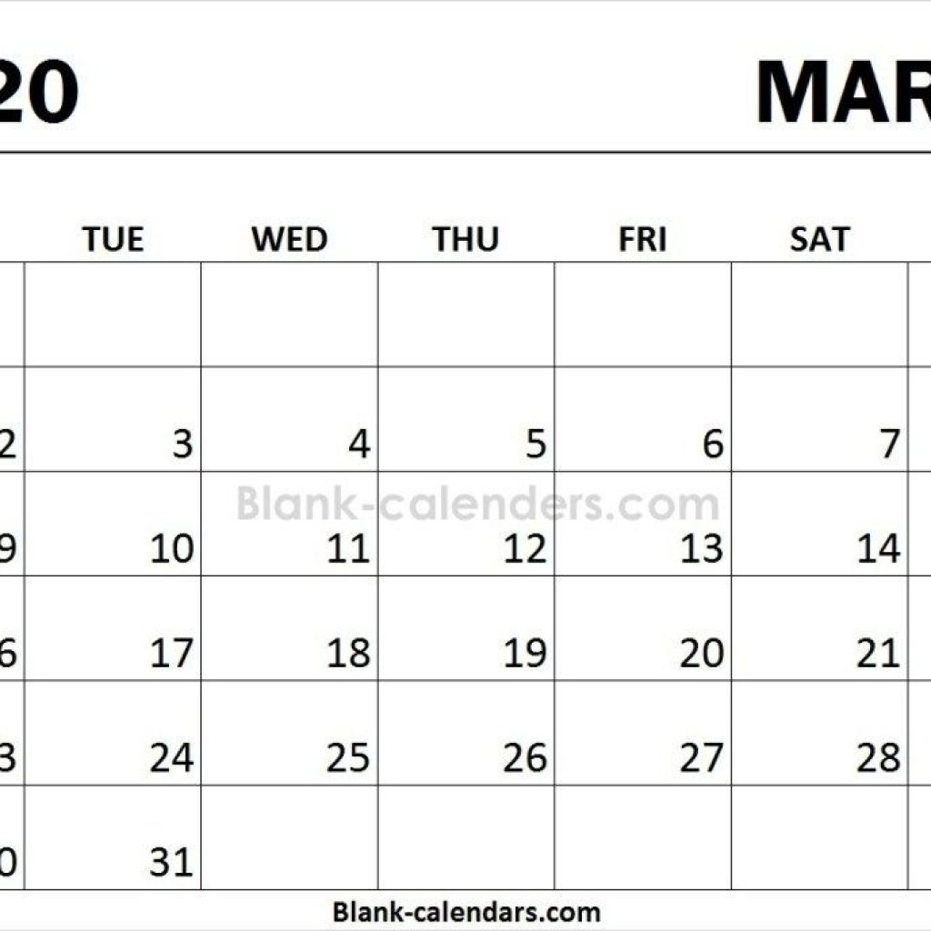 Print Calendar 2020 March Monday Start | July Calendar