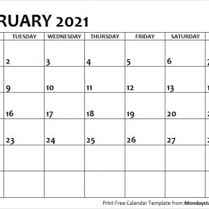 Printable Calendar February 2021 | Calvert Giving