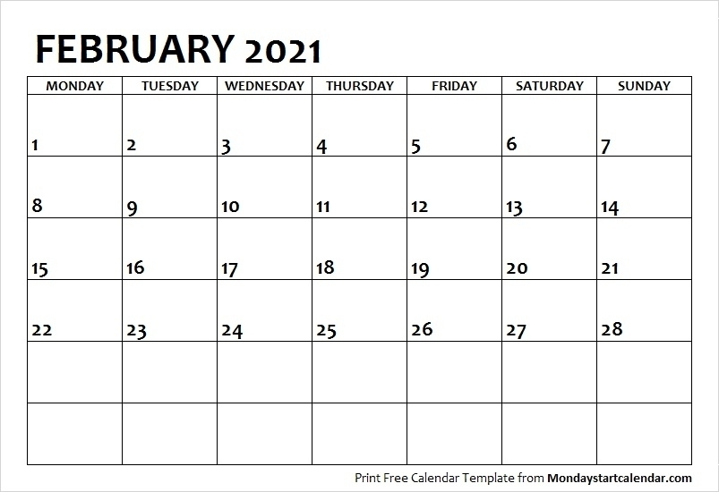 Printable Calendar February 2021 | Calvert Giving