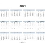 2021 Calendar - Free Printable - Allfreeprintable