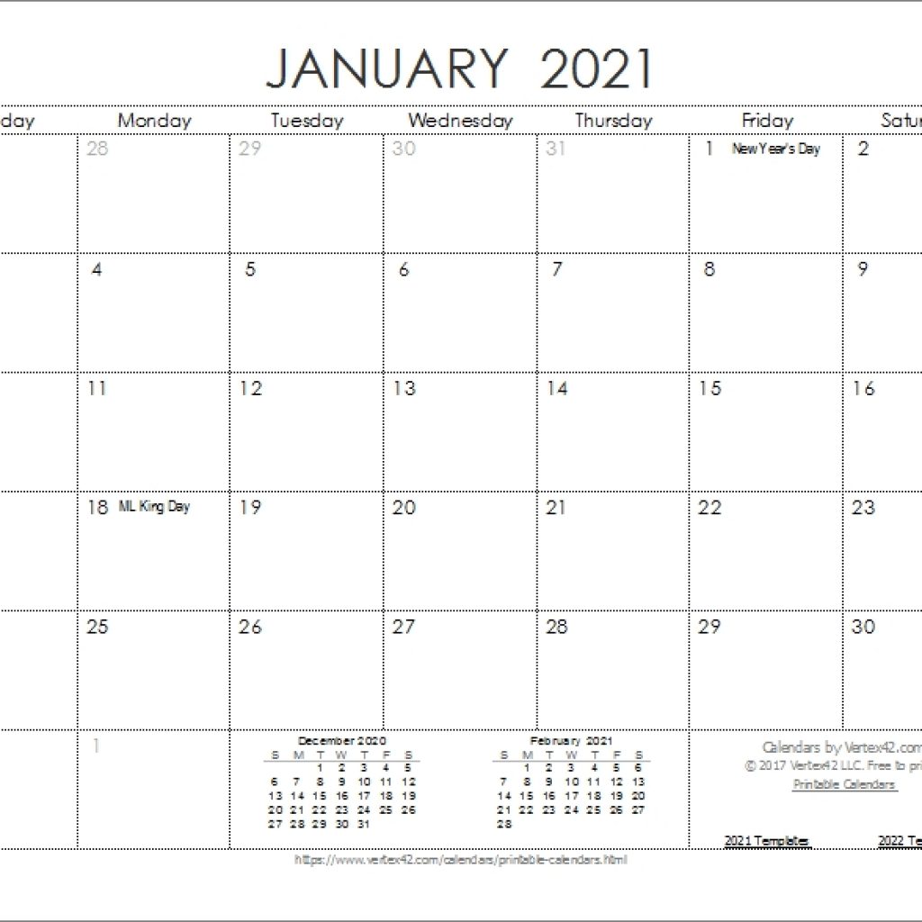 2021 Calendar Templates And Images