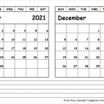 Blank Calendar November December 2021 | Calendar March