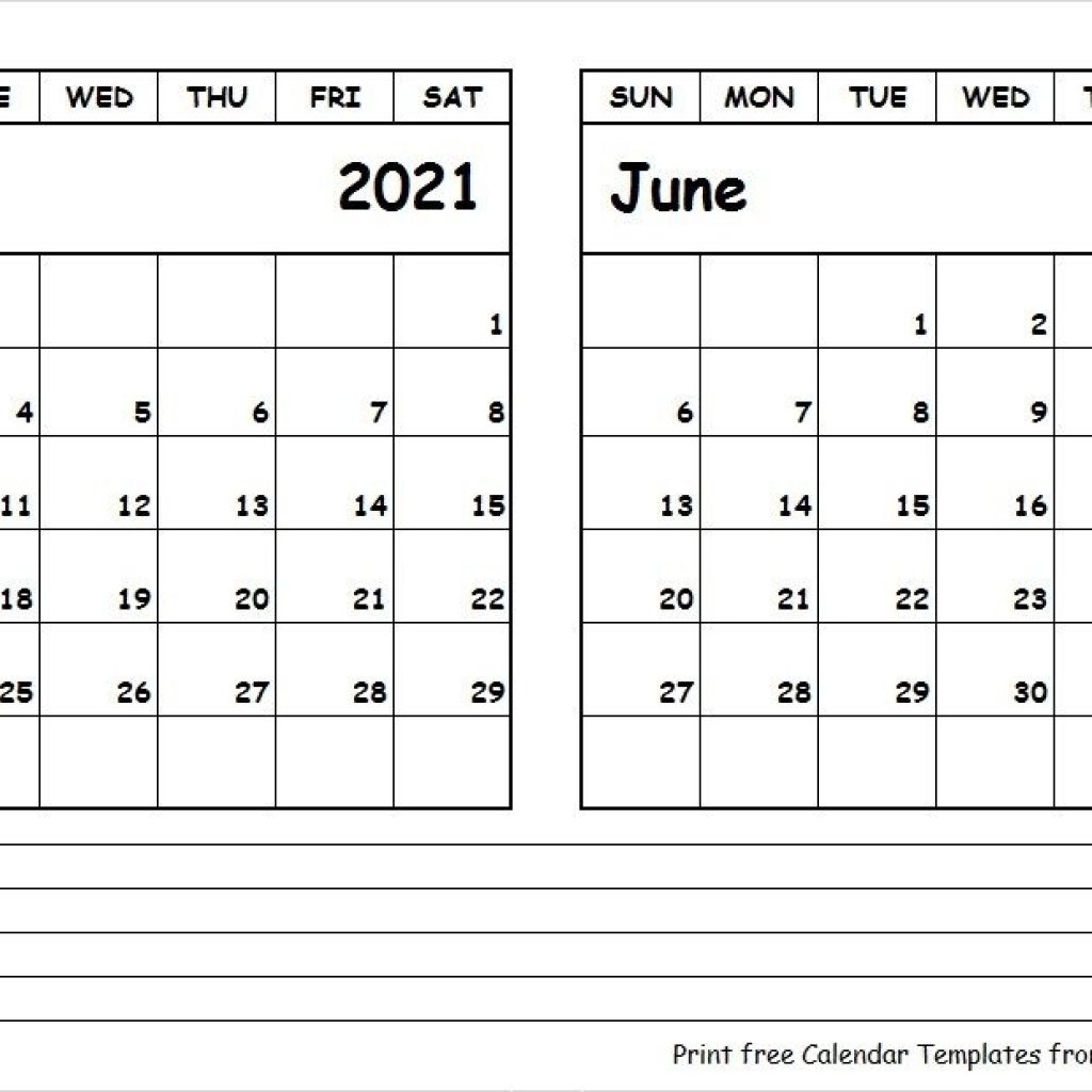 May June 2021 Calendar Printable | January Calendar