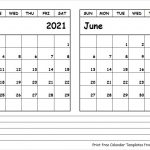 May June 2021 Calendar Printable | January Calendar