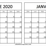 Modèle Calendrier Décembre 2020 Janvier 2021 Vacances À Imprimer