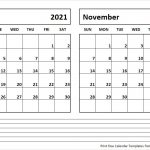 October And November 2020 Calendar | Printable Calendar