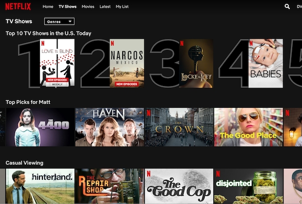 Netflix Rolls Out 'top 10' Feature Listing Popular Tv Shows