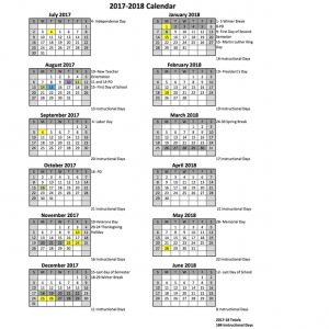 2017-18 Academic Calendar - Los Angeles Leadership Academy