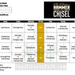 Hammer And Chisel Workout Calendar (With Images) | Workout