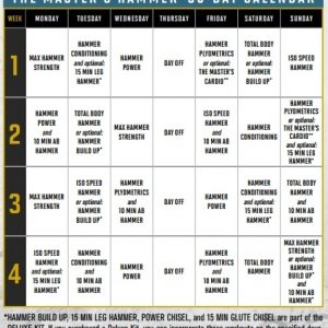 The Master's Hammer And Chisel Calendar Schedule