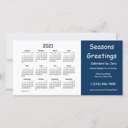 2021 Business Calendarjanz Seasons Greetings Holiday