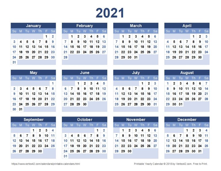 2021 Calendar Templates And Images