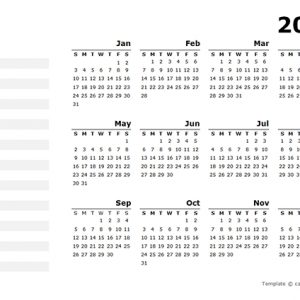 2021 Yearly Calendar Blank Minimal Design - Free Printable