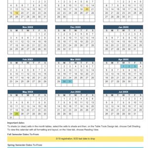 Academic Year Calendar