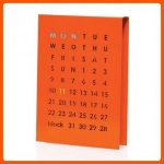 Block Perpetual Calendar, Orange - Refine Your Workspace