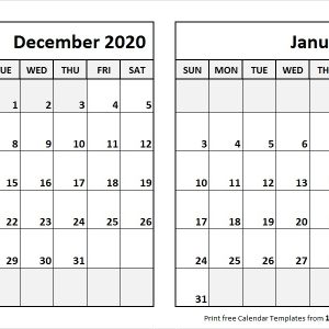 Dec-2020-Jan-2021-Calendar-Template - All 12 Month Calendar