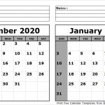 December-2020-January-2021-Calendar-Printable - All 12 Month