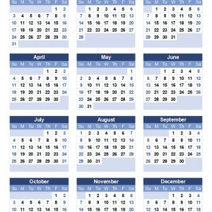 Download A Free Printable 2021 Yearly Calendar From Vertex42