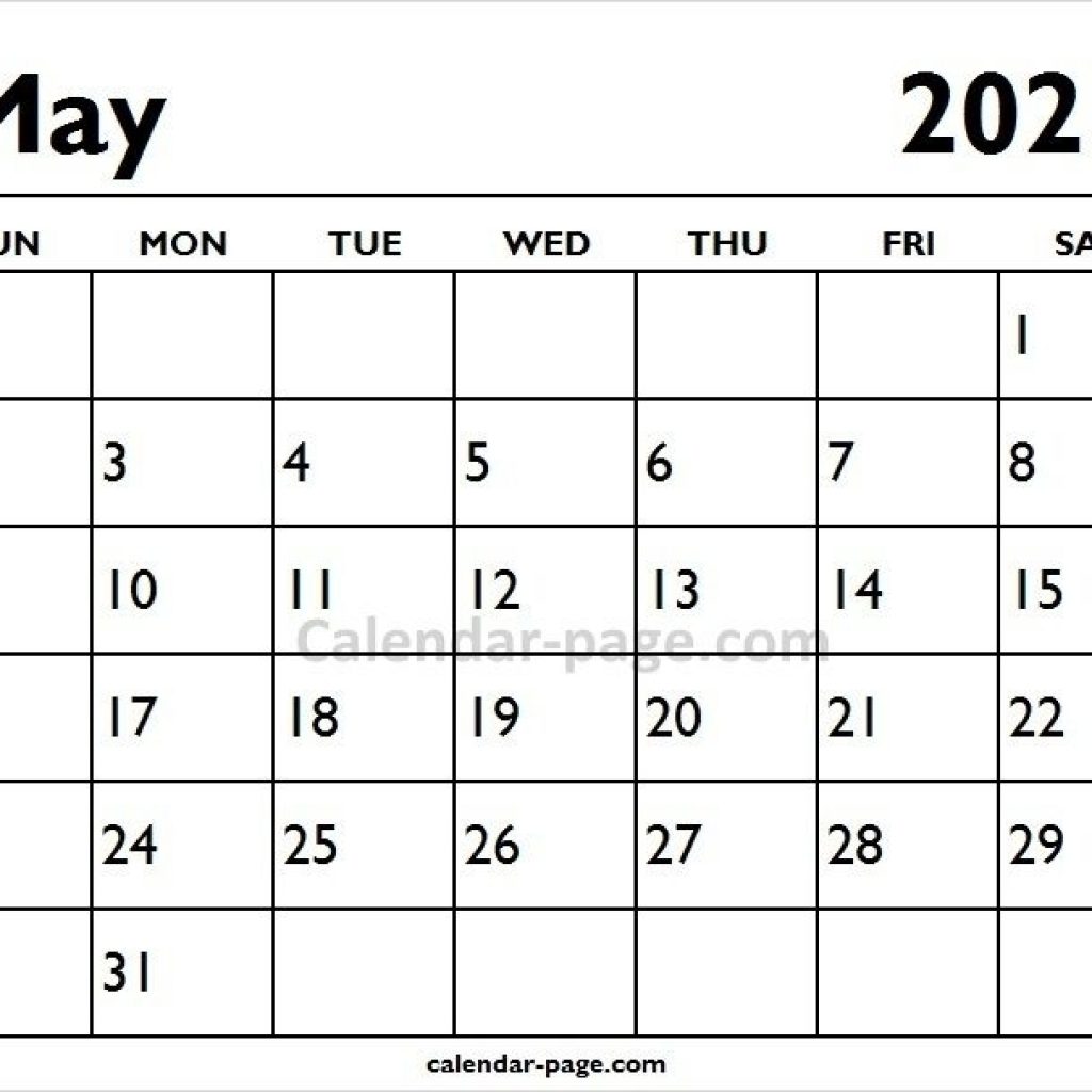 Free Printabler May Calendar 2021 | Calendar Pages