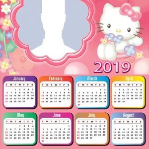 Hello Kitty Toys Calendar 2019 Frame Photo Montage Free