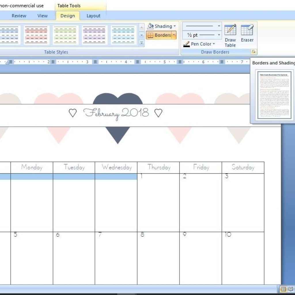 How To Create A Custom Calendar In Word | Custom Calendar