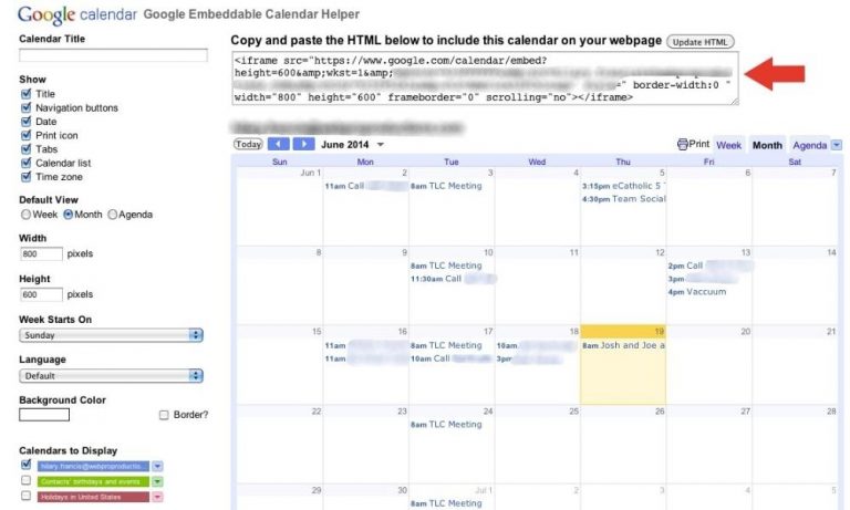 How To Embed A Google Calendar On A Page - Ecatholic Help Center