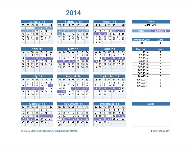 Menstrual Cycle Calendar And Period Tracker