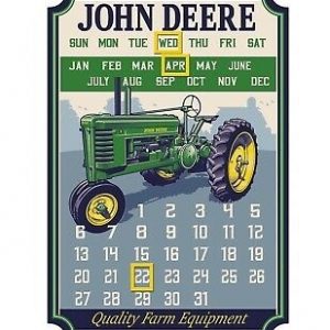 New John Deere Quality Farm Equipment Metal Calendar Sign Lp69370 | Ebay