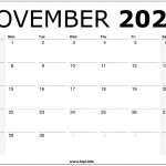 November 2021 Calendar Printable – Monthly Calendar Free