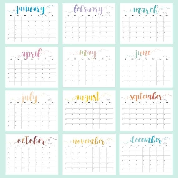 Printable Calendar 2020 Large Wall Calendar 2020-2021