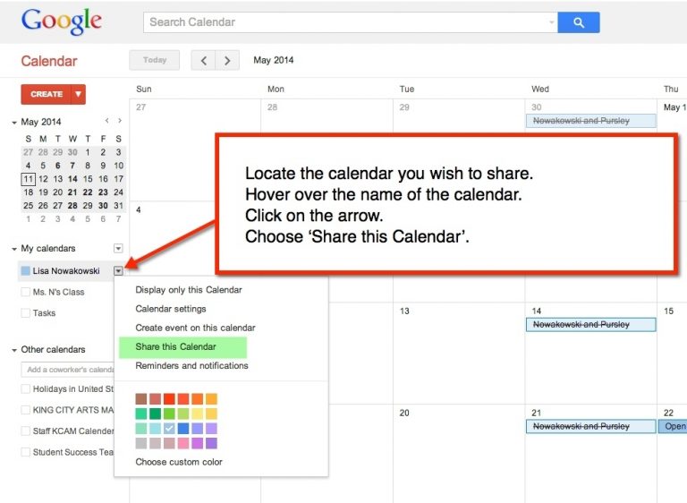 Sharing Your Google Calendar | Nowa Techie