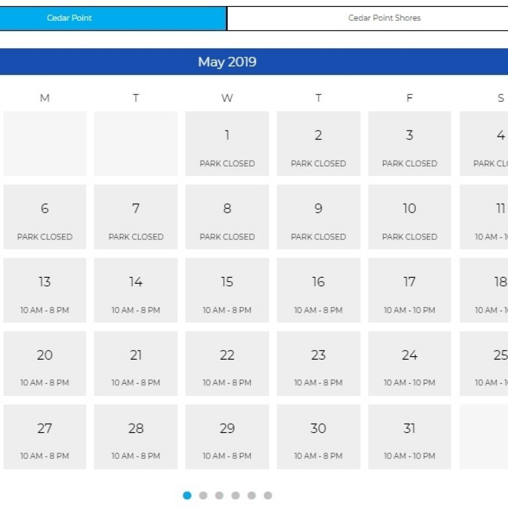 Cedar Point 2019 Calendar – Coaster Nation