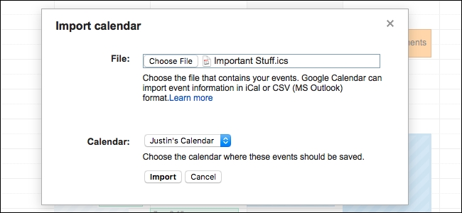 How To Import An Ical Or .ics File To Google Calendar