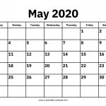 May 2020 Calendars – Printable Calendar 2020