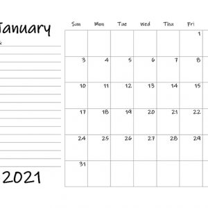 Printable 2021 Blank Calendar Templates - Calendarlabs