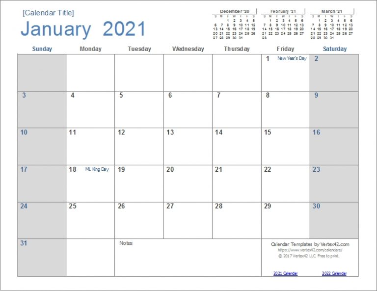 2021 Calendar Templates And Images