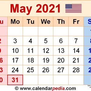 May 2021 - Calendar Templates For Word, Excel And Pdf