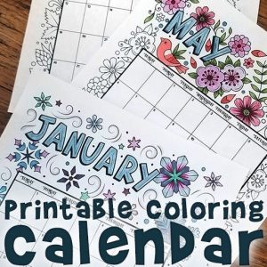 Printable Coloring Calendar For 2021 (And 2020!) | Woo! Jr