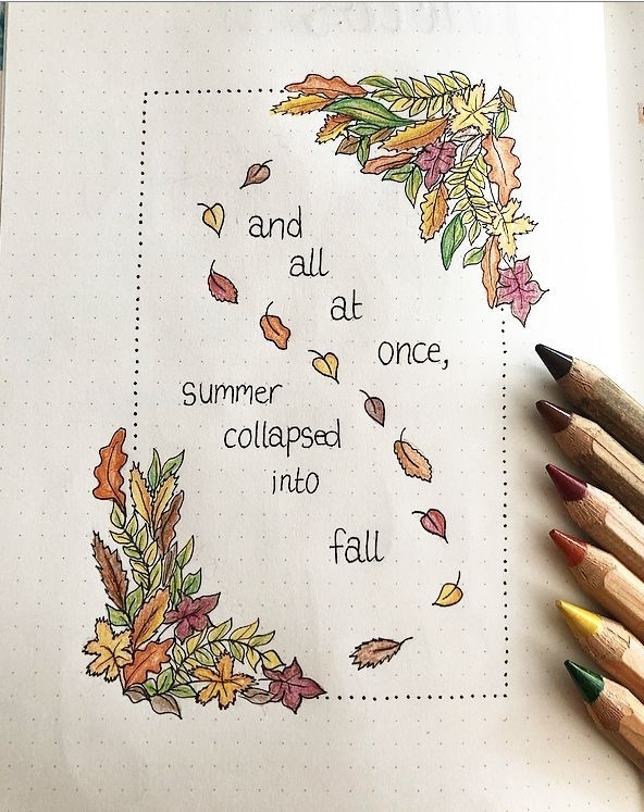 Quote Fall 🍁 In 2020 | Bullet Journal Quotes, Bullet