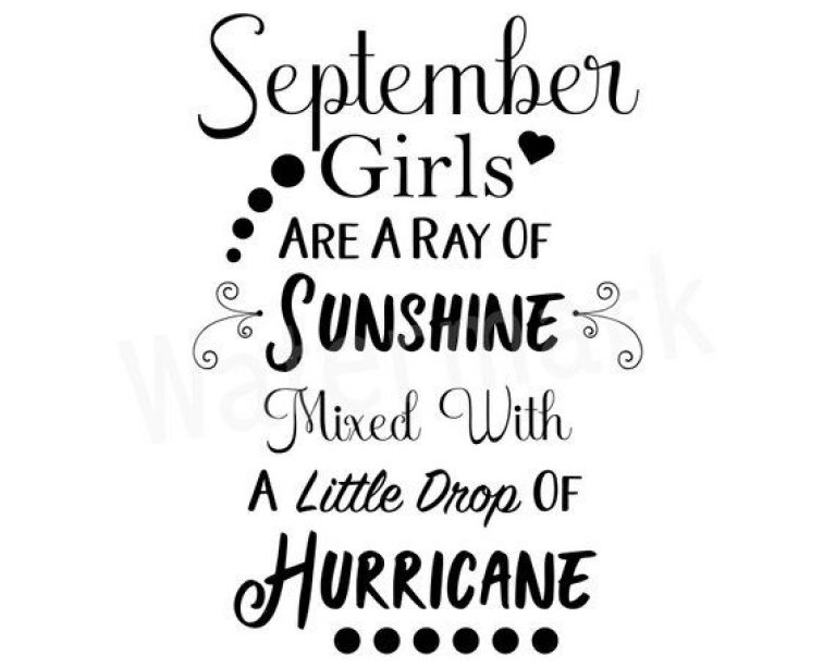 September Birthday Svg, Birthday Girl, Sunshine And