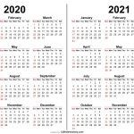 2020 2021 Calendar | Calendar Printables, Print Calendar